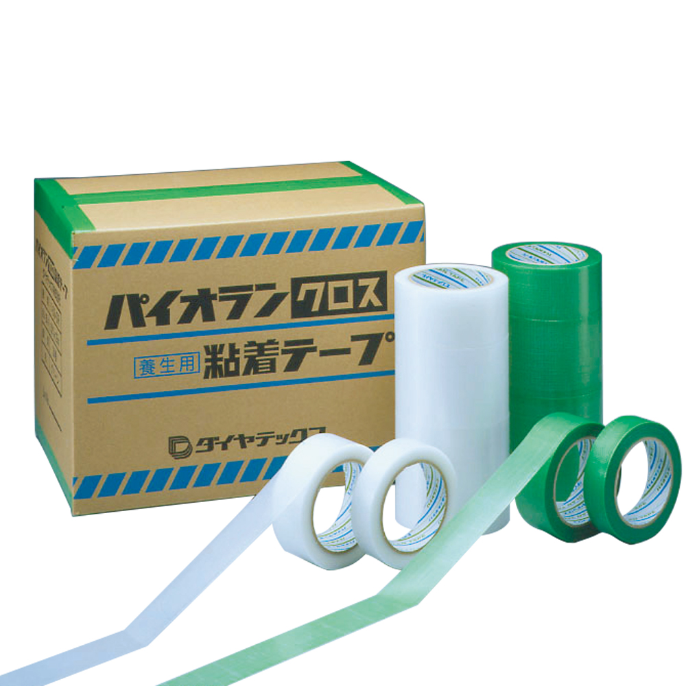 養生テープ ダイヤテックス パイオランクロス Y-09-GR 38mm×25m (72巻) 2ケース Y09GR 緑［SMZ］ - 2